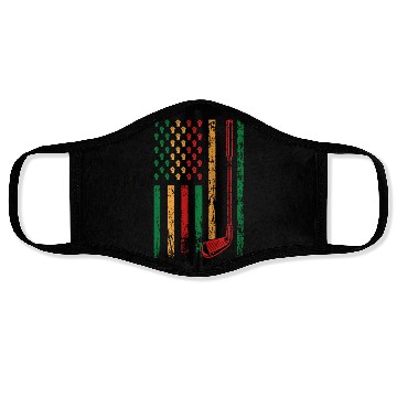 Discover American Sports Flag Athletic Black Juneteenth Face Masks