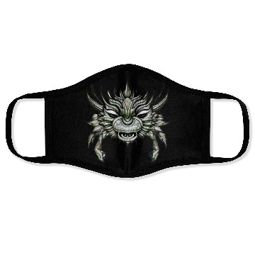 Discover crab dragon green Face Masks