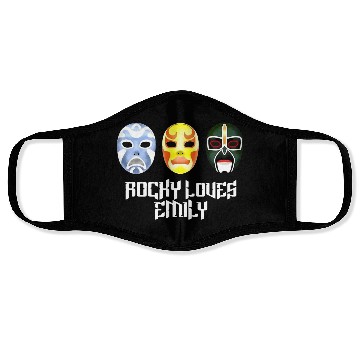 Discover Rocky Loves Emily Funny Face Masks