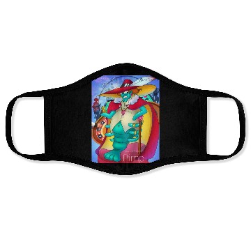 Discover Cornbread Shrimp Da' Pimp (green) Face Masks