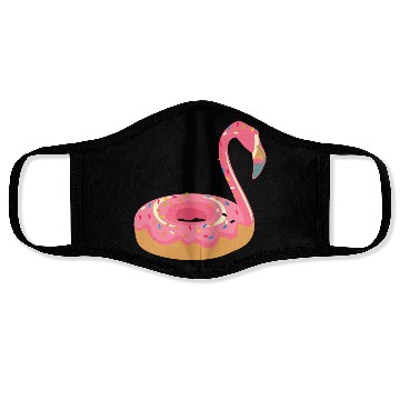 Discover Comic Pink Flamingo Sweet Donut Face Masks