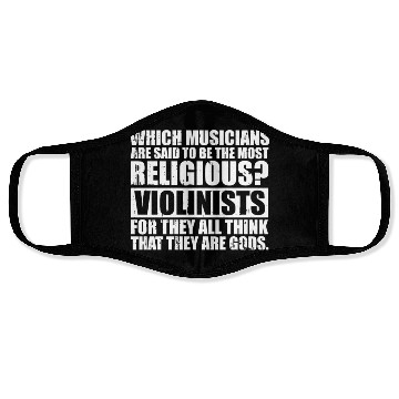 Discover Violin Violinist Humorous Face Masks