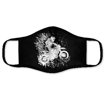 Discover Motorcycle Tattoo Splash Racing Style Face Masks