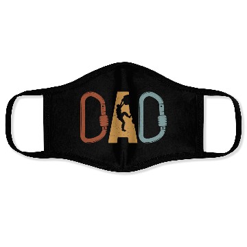 Discover Mountain Climbing Dad Mountaineering Face Masks
