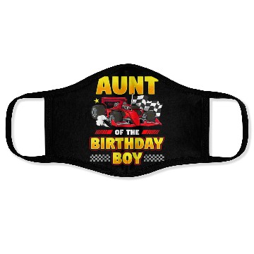 Discover Formula Race Car Aunt of Birthday Boy Party Racin Face Masks
