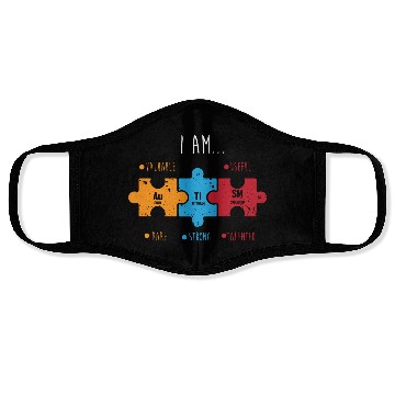 Discover Autism Awareness Autism Periodic Table Face Masks