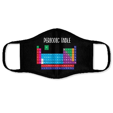 Discover Science Teacher Student Periodic Table OF Elements Face Masks