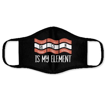 Discover Funny Science Pun Bacon Periodic Table Face Masks
