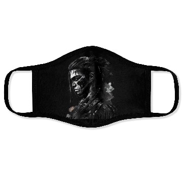 Discover Hard Face Samurai Ink Arts Face Masks