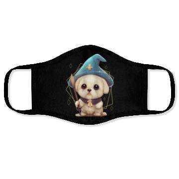 Discover Cute Wizard Dog Roleplaying Dice Nerdy RPG Tableto Face Masks