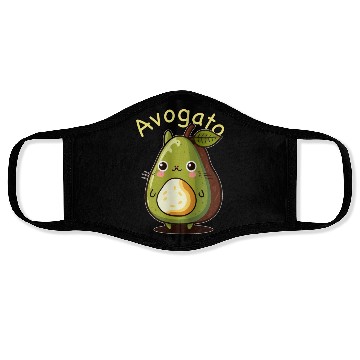Discover Cute Japanese Avogato Kawaii Anime Avocado Cat Face Masks