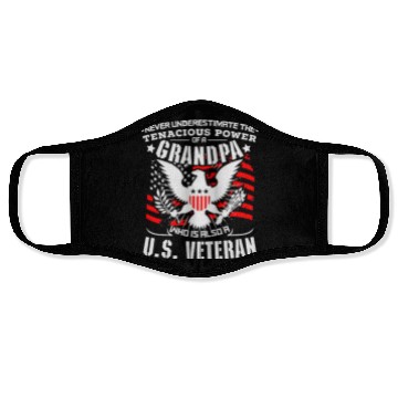 Discover US Army Navy Marine Veteran Face Masks