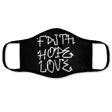 Discover Faith, hope, love Face Masks