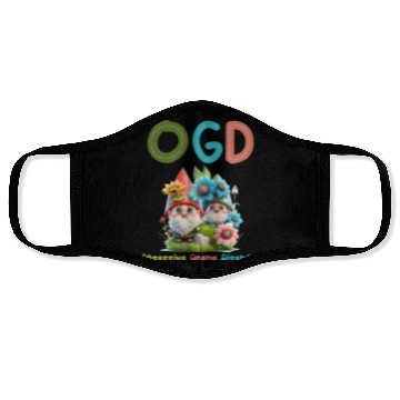 Discover Obsessive Gnome Disorder - Cute Garden Gnome Face Masks