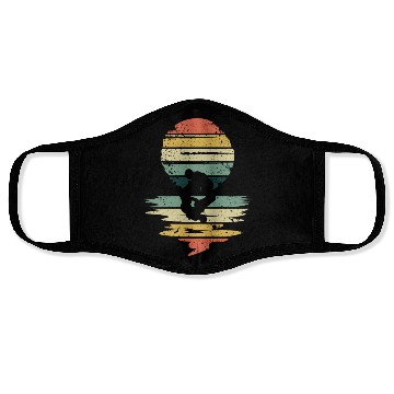 Discover Retro Sunset Jujitsu Vintage Jiu Jitsu Face Masks