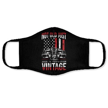 Discover Truck Driver Us Flag Old Man Trucker Face Masks