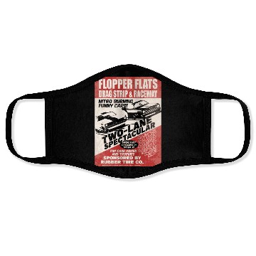 Discover Vintage Hot Rod Classic Drag Racing Poster Face Masks
