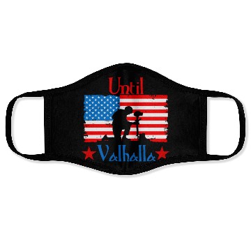 Discover Until Valhalla - Us Flag Face Masks