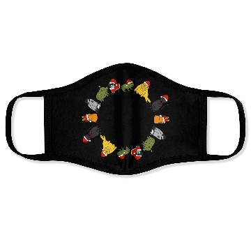 Discover Christmas Holidays Cute Animals Stars Candy Canes Face Masks