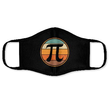 Discover Pi Day Retro Mathematics Pi Symbol Math Number Face Masks