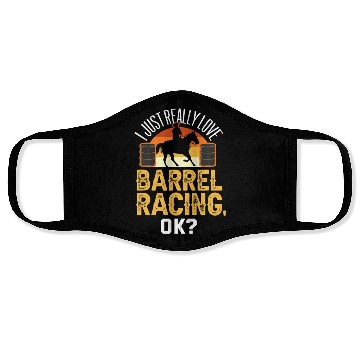 Discover Funny Barrel Racing Face Masks Rodeo Horse Barrel Race