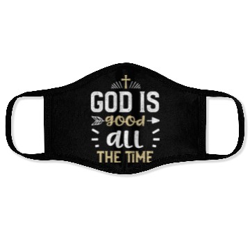 Discover God is good all the time - Jesus Face Masks
