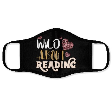 Discover Wild About Reading Leopard Print Book Lover Face Masks