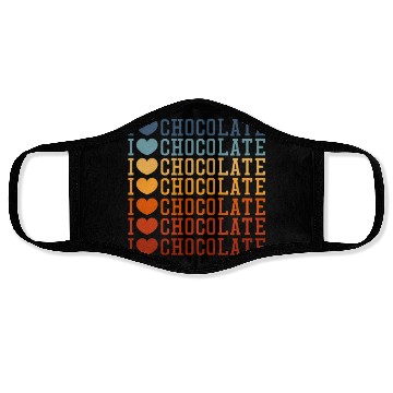 Discover I Love Chocolate Retro Vintage Face Masks