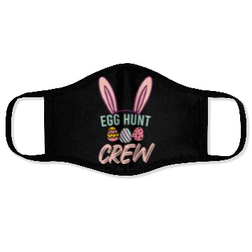 Discover Egg Hunt Crew Funny Easter Day Face Masks