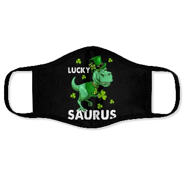 Discover St Patrex Funny Irish T Rex Face Masks