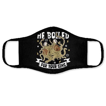 Discover Atheist Atheism Flying Spaghetti Pastafarianism Face Masks