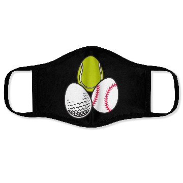 Discover Sports Easter Egg Tennis Athletic Baseball Game Face Masks