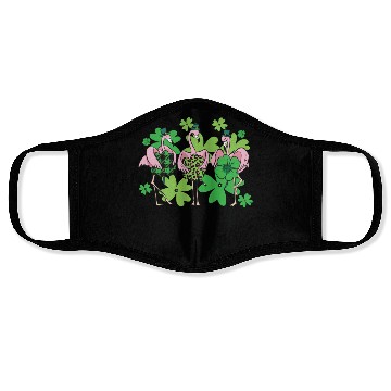 Discover Irish Flamingo Saint Patrick s Day Face Masks