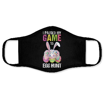 Discover I Paused My Game To Egg Hunt funny Easter Face Masks