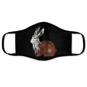 Discover Chocolate Easter bunny in a high-gloss chrome look Face Masks