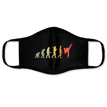 Discover Retro Karate Evolution Gift For Karateka Face Masks