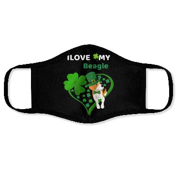 Discover Irish Shamrock St Patrick's Day Beagle Cool Face Masks