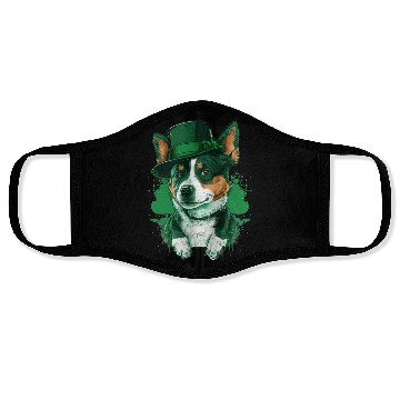 Discover Lucky Pup St. Patricks Day for Dog Lovers. Face Masks