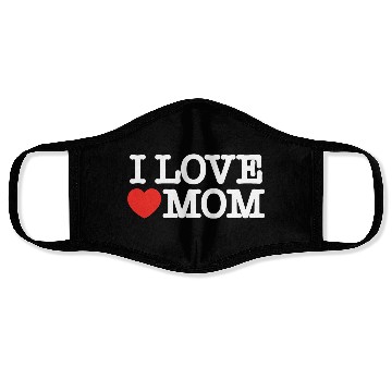 Discover I love mom (dark) Face Masks