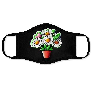 Discover Daisy Flower Sticker Face Masks