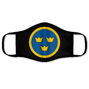 Discover Swedish Air Force Current Emblem Face Masks