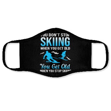 Discover Funny Skiing Ski Lover Skier Ski Instructor Face Masks