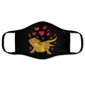 Discover Animal Bearded Dragon Lover Reptile Bearded Dragon Face Masks