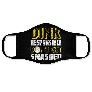 Discover Pickleball Season Dink Responsibly Player Paddle Face Masks