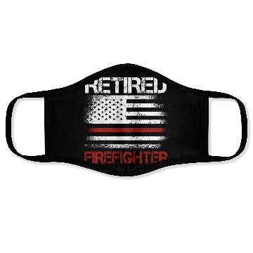 Discover Retired Firefighter Us Flag Face Masks