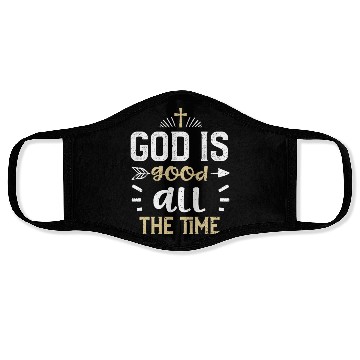 Discover God is good all the time - Jesus Face Masks