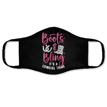 Discover Boots And Bling It's A Cowgirl Thing Face Masks