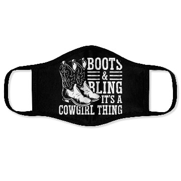 Discover Boots And Bling It's A Cowgirl Thing Face Masks