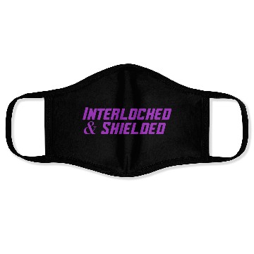 Discover INTERLOCKED & SHIELDED - PURPLE DESIGN Face Masks