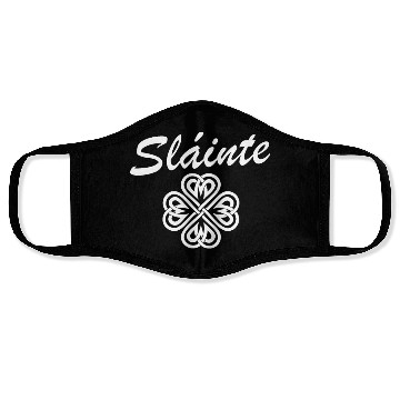 Discover Slainte Shamrock Cheers Salute St. Patrick's Day Face Masks